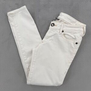 True Religion Casey Low Rise Super Skinny White Jeans Womens Size 25